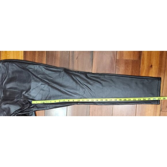 J Jill Faux Leather Pull On Pants Women Size Small Stretch Pleather Straight Leg - Picture 9 of 10